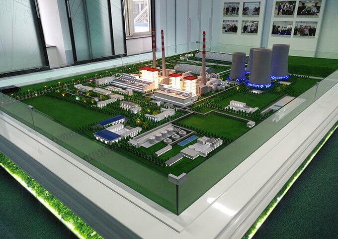 山东淄博华电热电厂模型